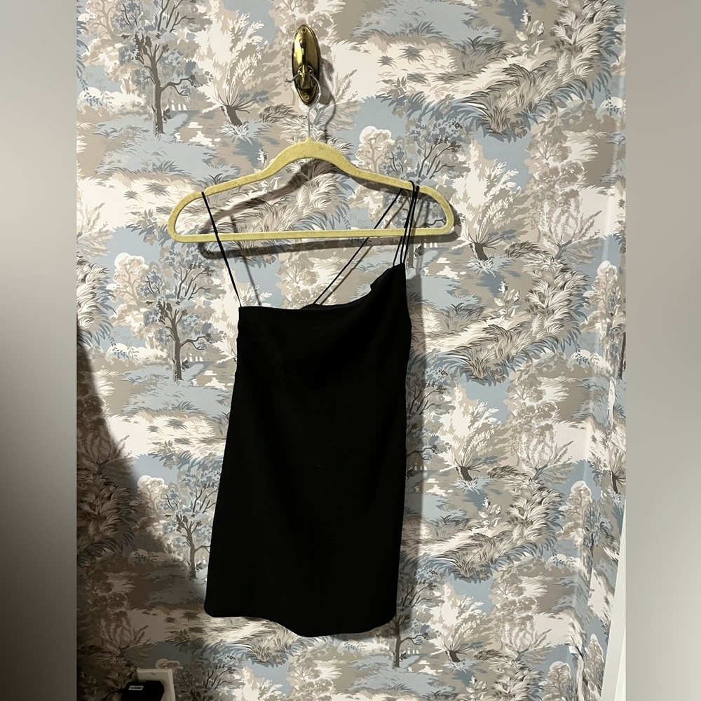 Mini asymmetrical dress with skort